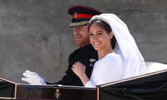 Meghan Markle and Prince Harry at Windsor Castle after their wedding.