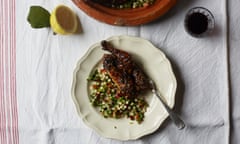 Joudie Kalla’s maftoul tabbouleh and za’atar chicken.