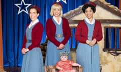 Healthy lineup … Laura Main as Shelagh Turner, Helen George as Trixie and Leonie Elliott as Lucille Anderson.