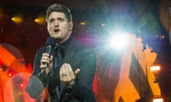 Michael Buble performs at British Summer Time at London’s Hyde Park on Saturday. 