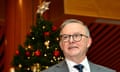 Australian Prime Minister Anthony Albanese speaks at the Wishing Tree at Parliament House