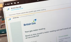 British Gas requests a meter reading.