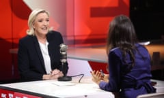 Marine Le Pen is interviewed by Apolline de Malherbe.