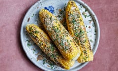 Andi Oliver’s corn on the cob, with lime, green chilli and coconut butter.