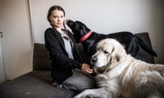 Greta Thunberg at home in Stockholm.