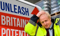 Boris Johnson in a hi-vis jacket