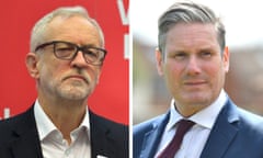 Composite image of Jeremy Corbyn and Keir Starmer