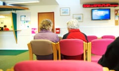 Patients sitting in a GP surgery waiting room