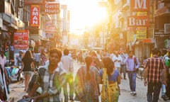 Busy street in India