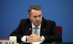 Liam Fox speaks during the inaugural meeting of the UK-China CEO Council in Beijing