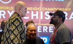 Tyson Fury and Derek Chisora face off ahead of their fight