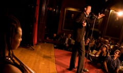 George Dawes Green, founder of The Moth storytelling night and collective, photographed live in New York City.