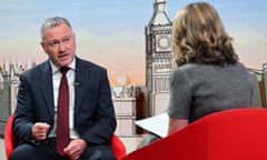 Steve Reed speaking with presenter Victoria Derbyshire in the BBC’s Sunday with Laura Kuenssberg current affairs programme
