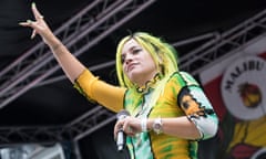 Malibu Presents: Shy FX Takeover on Sir Lloyd Sound Stage<br>LONDON, ENGLAND - AUGUST 27: Lily Allen performs at the Sir Lloyd Sound Stage as the world's most popular Carribean rum, Malibu, hosts the hottest carnival sounds at the iconic Notting Hill Carnival on August 27, 2018 in London, England. (Photo by Jeff Spicer/Getty Images for Malibu)