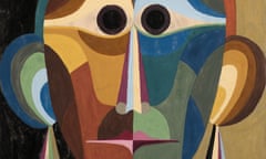 A detail of the painting Head, circa 1920s, by Elisabeth Tomalin.