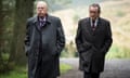 Timothy Spall as Ian Paisley and Colm Meaney as Martin McGuinness in The Journey.