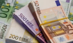 Euro banknotes