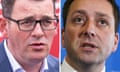  Victorian premier Daniel Andrews and Liberal leader Matthew Guy