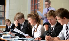 A girl reads aloud during an English lesson