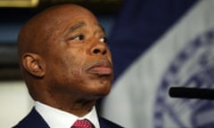 FILE PHOTO: New York City Mayor Eric Adams holds press conference amid election fundraising controversy in New York City<br>FILE PHOTO: New York City Mayor Eric Adams looks on during a press conference amid an election fundraising controversy at City Hall in Manhattan in New York City, U.S., November 14, 2023. REUTERS/Mike Segar/File Photo