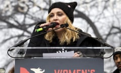 Madonna speaks during the Women’s March on Washington on Saturday