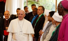 Pope Francis Kenya<br>epa05042248 Pope Francis arrives for a meeting with interreligious and ecumenical representatives at the apostolic nunciature in Nairobi, Kenya, 26 November 2015. The pope is visiting Kenya, Uganda and the Central African Republic during his six-day African tour.  EPA/PAUL HARING US AND CANADA OUT