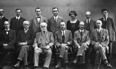 Photographs of Manchester Guardian staff taken for the centenary of the newspaper in 1921 including in the back row Miss Madeline Linford. Photograph believed to be by Guardian staff photographer, Walter Doughty. Prints scanned from Centenary album GNM Archive ref: GUA/6/9/1/11/1/1.