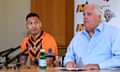 Israel Folau and Clive Palmer