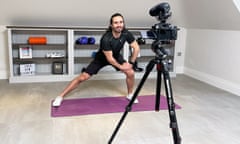 Joe Wicks livestreams his PE With Joe show on 11 January 2021.