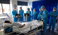 A covid intensive care unit in The Western General Hospital, Edinburgh, Scotland