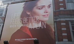 Scottish Widows advertising its insurance plans.