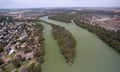 The confluence of the Murray and Darling rivers at Wentworth, NSW