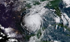 Tropical storm Harvey in the Gulf of Mexico on 24 August