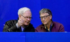 FEI World Cup Jumping and Dressage Finals<br>epa05883674 Warren Buffett (L) chairman of Berkshire Hathaway talks with Microsoft founder Bill Gates (R) as they attend the International Omaha Jumping Grand Prix at FEI World Cup held at CenturyLink Center Omaha, Nebraska, USA, 01 April 2017. Gates' daughter Jennifer Gates competed in the competition. EPA/ED ZURGA