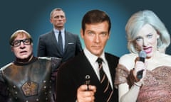 From left to right: Mike Myers in The Pentaverate, Daniel Craig and Roger Moore as James Bond, and Cate Blanchett in Stateless