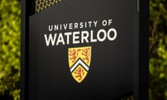 A sign for the University of Waterloo in Canada.