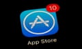 the deep blue App store icon