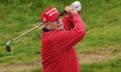 Donald Trump on the 15th hole in Doonbeg, Co Clare, during his visit to Ireland this month.