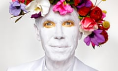 ‘He only agreed after I painted my assistant’s face white and he saw how great it looked’ … Jeff Koons with Floral Headpiece (2013).Martin Schoeller is represented exclusively by CAMERA WORK Gallery. 
Websites: www.camerawork.de, www.martinschoeller.com