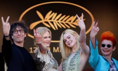 Writer Neil Gaiman, cast members Nicole Kidman and Elle Fanning and costume designer Sandy Powell at the screening of the film How To Talk to Girls at Parties
