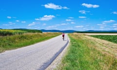 cyclist on rural road