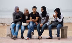 A group of young people in Essaouira.