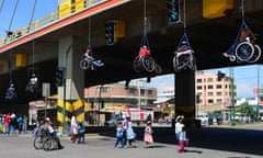 Disabled activists in Cochabamba