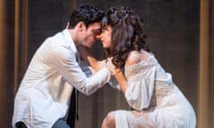 Richard Madden and Lily James as Romeo and Juliet.