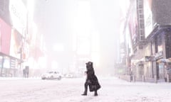 Nor'easter Snow Storm Hits New York City, United States - 29 Jan 2022<br>Mandatory Credit: Photo by John Angelillo/UPI/REX/Shutterstock (12781221h) Pedestrians walk through snow and wind in Times Square as a Nor'easter with blizzard-like conditions hits the east coast in New York City on Saturday, January 29, 2022. More than 12 inches of snow are expected to blanket parts of the Mid-Atlantic Coast through eastern New England. Nor'easter Snow Storm Hits New York City, United States - 29 Jan 2022