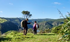 Flipping Hec … Sam Neill and Julian Dennison in a scene from Hunt for the Wilderpeople