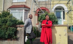 Pictured: Presenters Stuart and Scarlette Douglas pictured in Bristol for their show 'Worst House on the Street'....