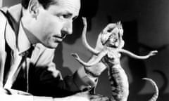 Ray Harryhausen at work on models for The 7th Voyage of Sinbad, 1958.