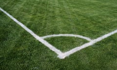 Close up of a football pitch