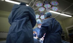 A surgical team at the Queen Elizabeth hospital in Birmingham.